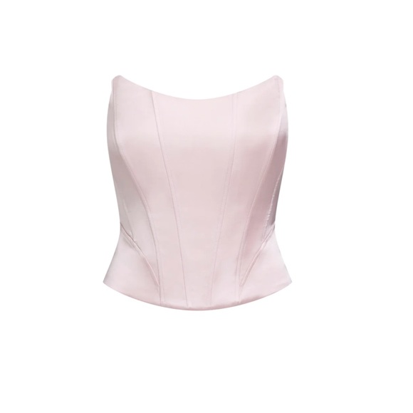 Lioness Baby Pink Satin Corset Top - Picture 1 of 2